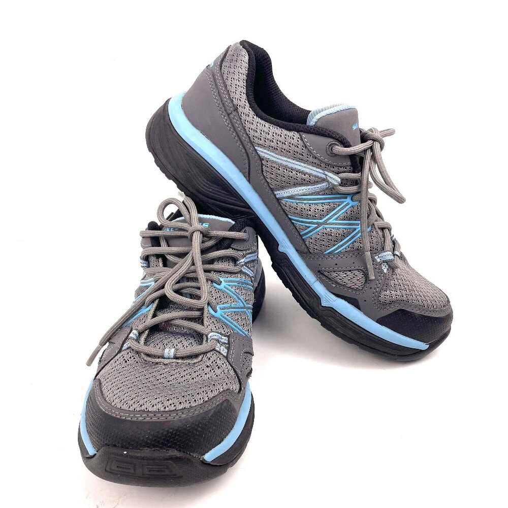 Skechers Work Relaxed Fit Slip Resistant Shoes – Women’s Size 8 US (Gray/Blue) - Picture 1 of 13
